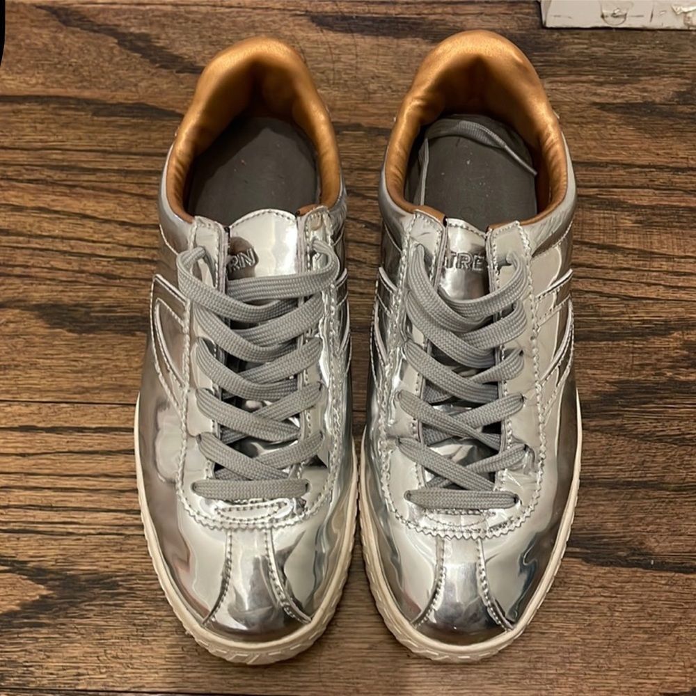 Tretorn Silver Metallic Sneakers